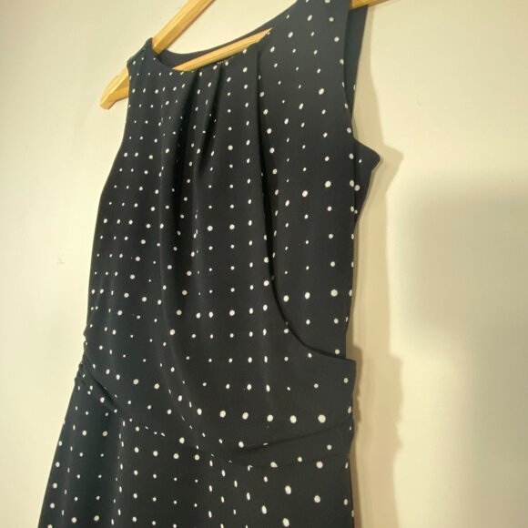 Nice Anne Taylor Dress - Black with White Polka Dots - S PETITE - Picture 2 of 8